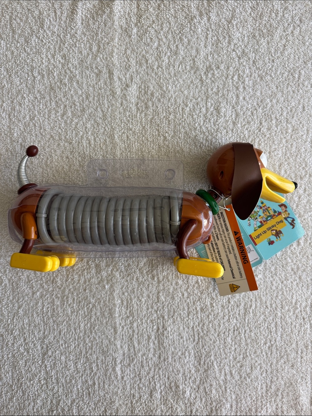 Disney Pixar Toy Story “Light Up Slinky Dog” Toy - Brown & Yellow - Picture 1 of 8